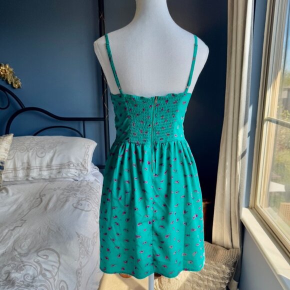 3 For $25 Roxy Mini Teal w Pink Paisley Mini Dress - Picture 5 of 10